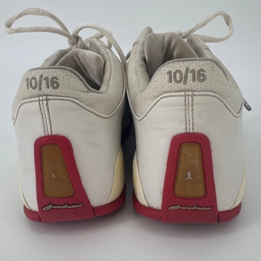 Jordan Vintage 10/16 20th Anniversary Sneakers White Red Low Top Size 7